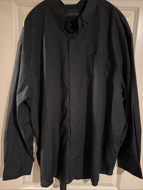 Basic Editions Black Men's Button-Down Dress Shirt